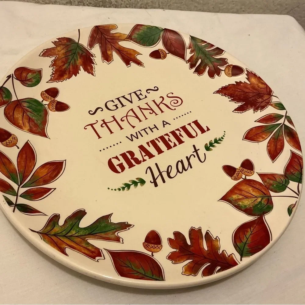 Hobby Lobby Cream Decorative Plate 12”